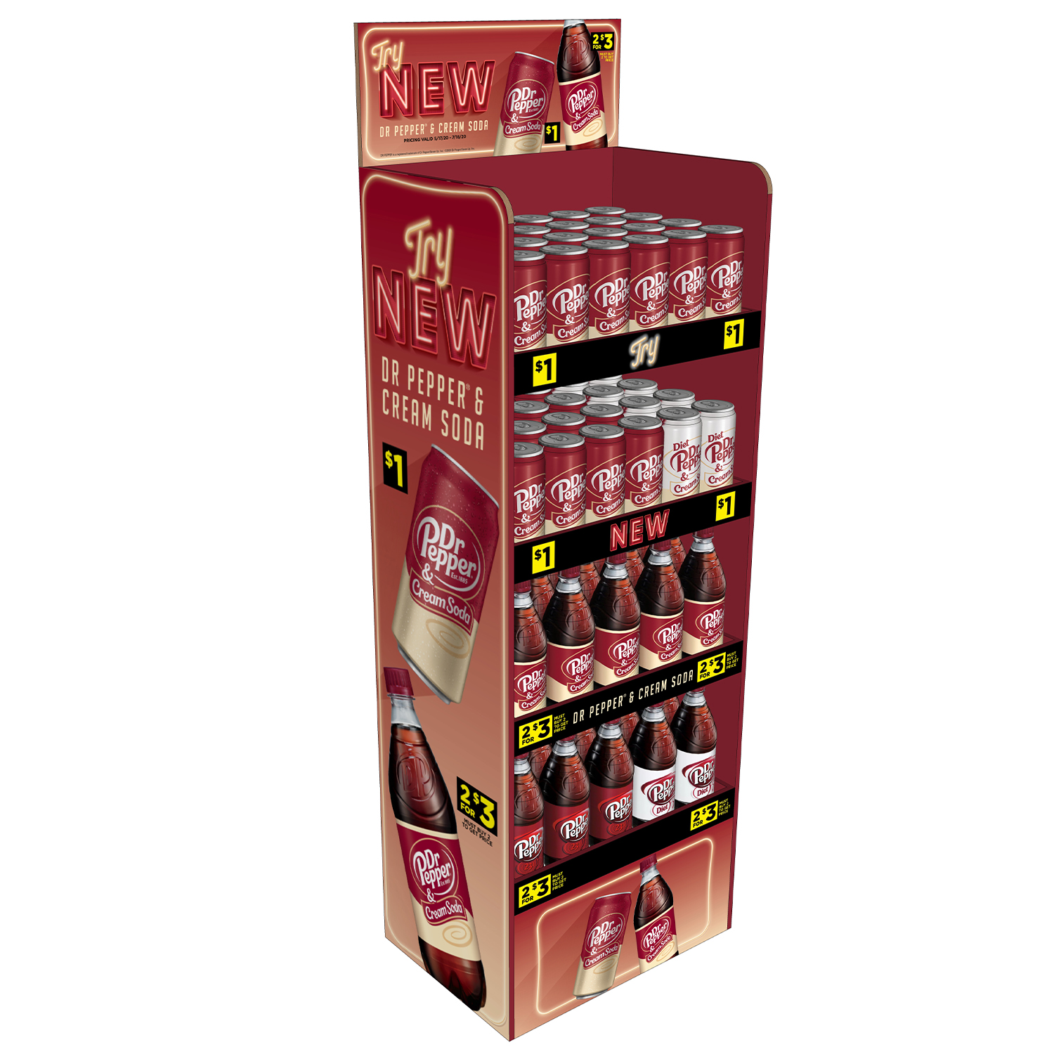 KDP DG Dr Pepper & Cream Soda Display – Displays Builds